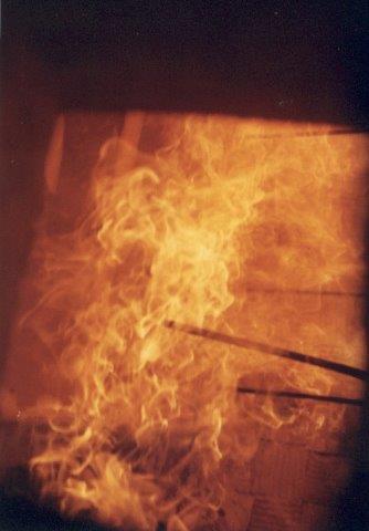 The wall section is mounted to a Fire Furnace