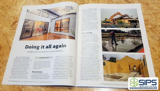 The Owner Builder Magazine featured article on a SIPs home.