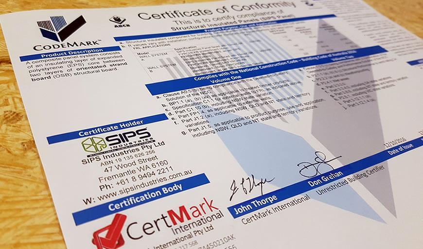 Our SIPs Panels are CODEMARK Certified Our SIPs Panels are CODEMARK Certified